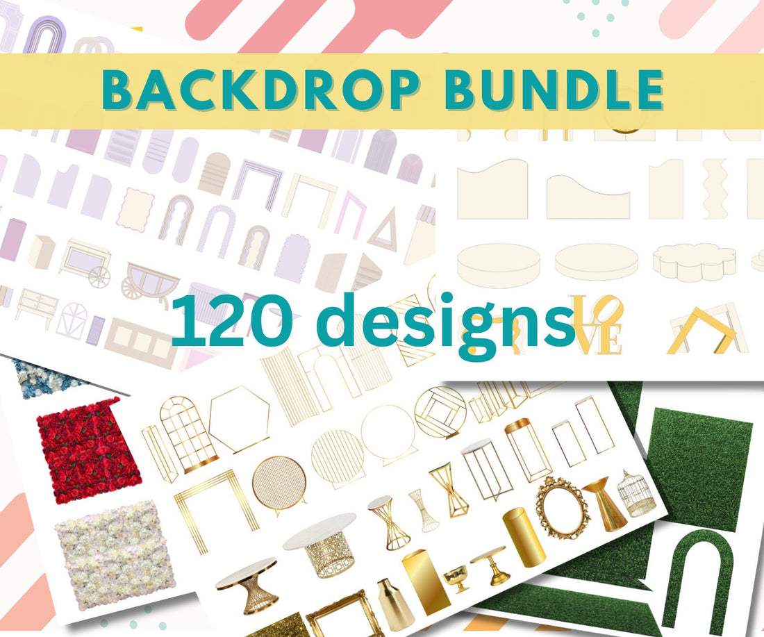 120+ Event Backdrop Mockups | Editable SVG and PNG | Perfect for Event Designers & Party Planners | Instant Download